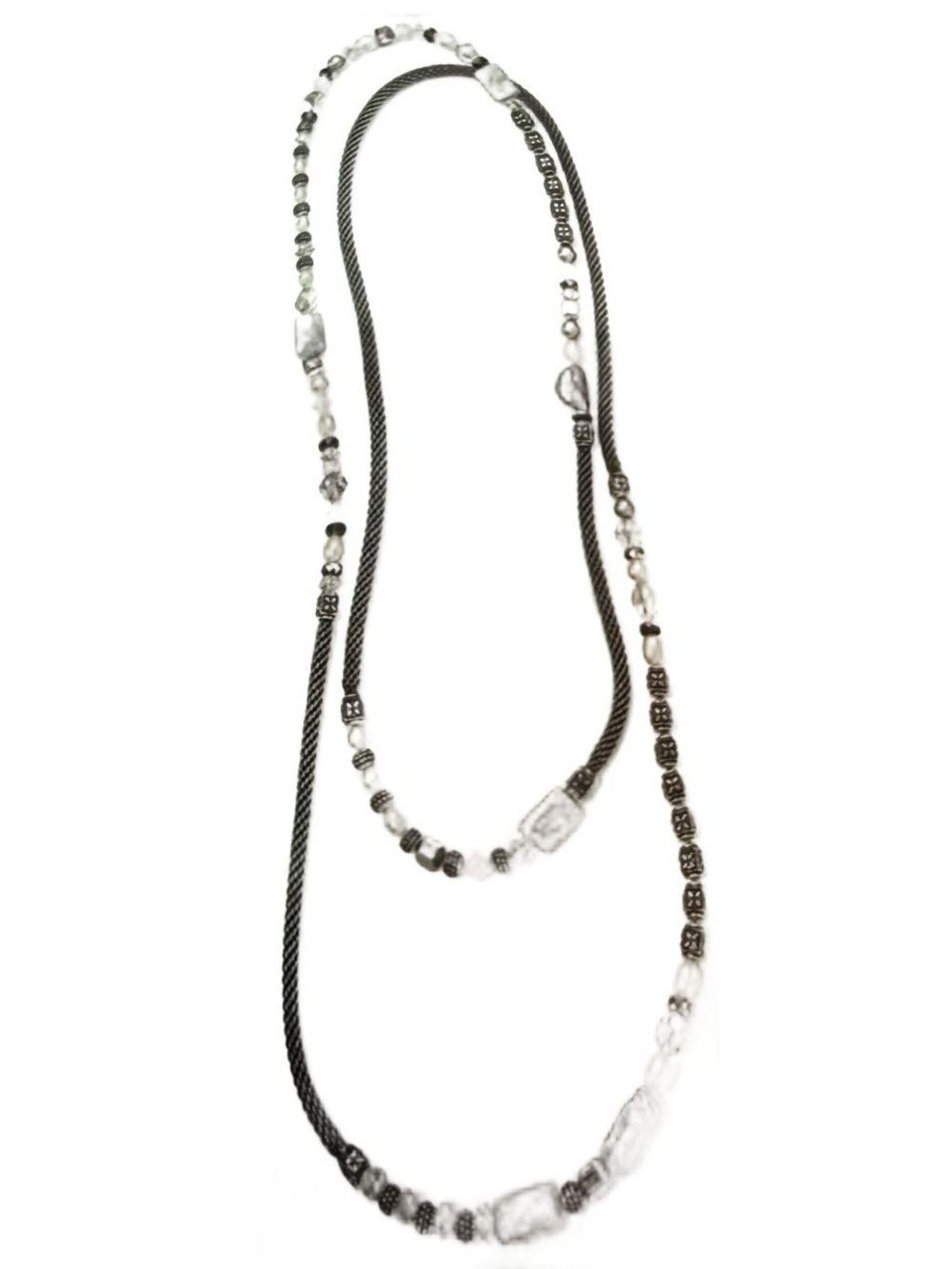 Vintage Brighton Soho Long Necklace - Glass/Glass Pearl/Freshwater Pearl/Crystal